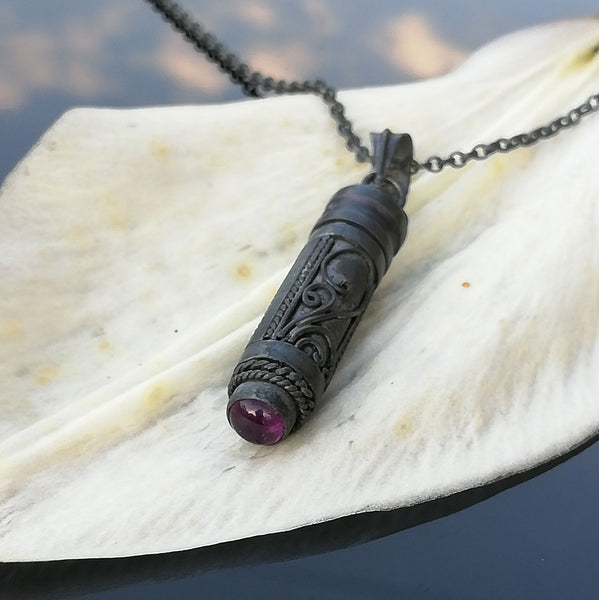 Black Locket Amethyst
