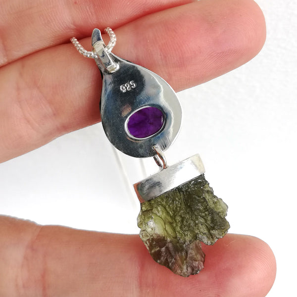 Moldavite jewellery, Sterling silver